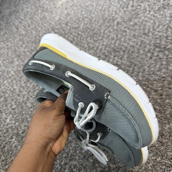 LL BEAN Women’s 8 M Kennebec 2 Eye Boat Shoe Moc Mist Blue NEW READ - Picture 3 of 8